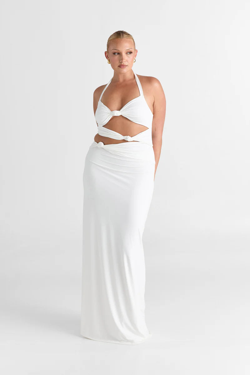 Halter Cutout Twist Dress