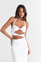Halter Cutout Twist Dress