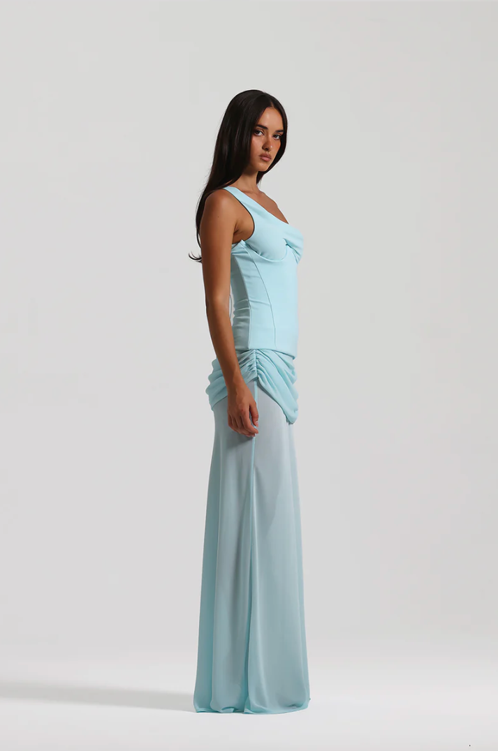 Corset-Style Chiffon Dress Two-Piece Set