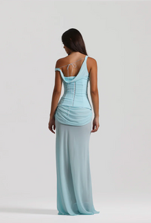 Corset-Style Chiffon Dress Two-Piece Set