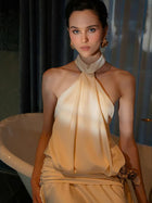 Halter Neck Open-Back Mini Dress