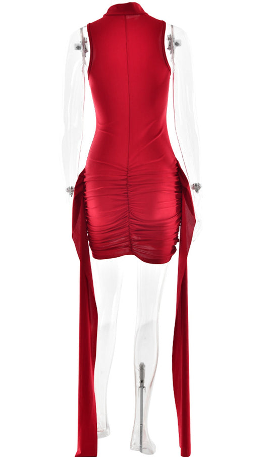Solid Slinky Mini Dress
