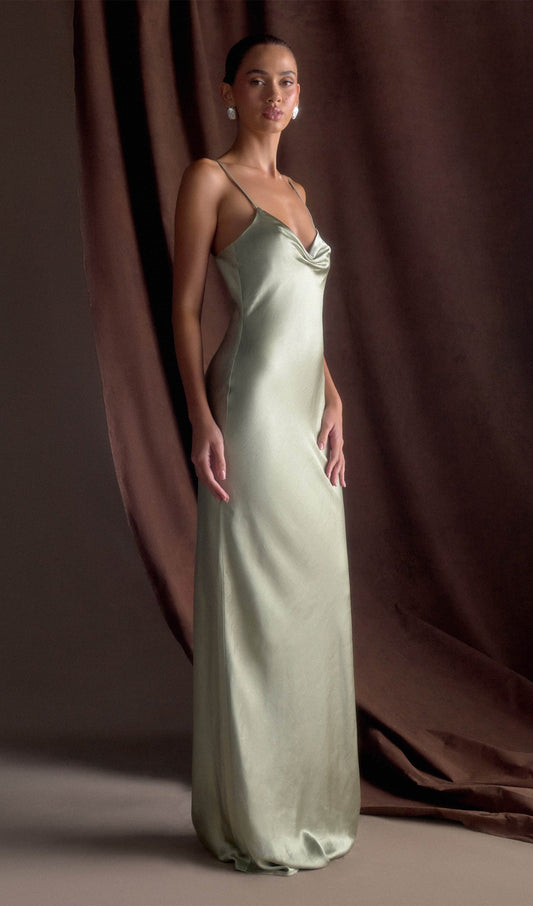 Sweetheart Satin Maxi Dress