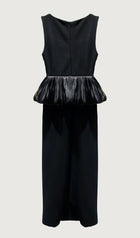 Ruffle Hem Slit Midi Dress