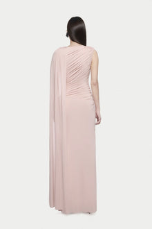 Asymmetrical Draped One-Shoulder Sleeveless Bodycon Dress