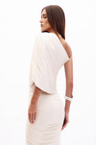 Convertible Ruched Top and Strapless Ruched Dress Set