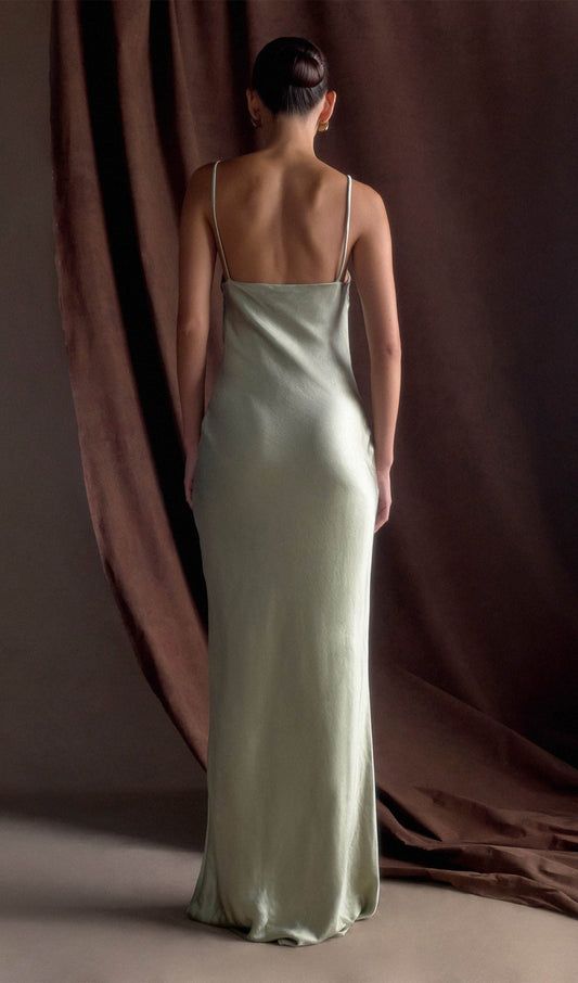 Sweetheart Satin Maxi Dress