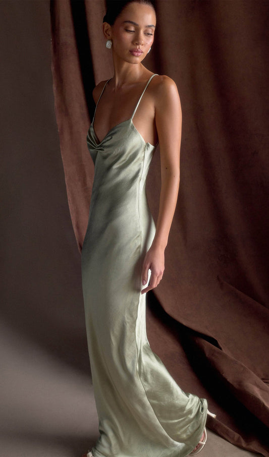 Sweetheart Satin Maxi Dress