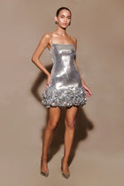 Sequin Flower Mini Dress