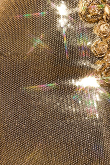 Cassia Strapless Sequin Rose Midi Dress