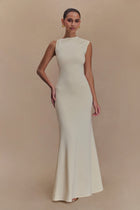 Scuba Jersey Cut Out Maxi Dress
