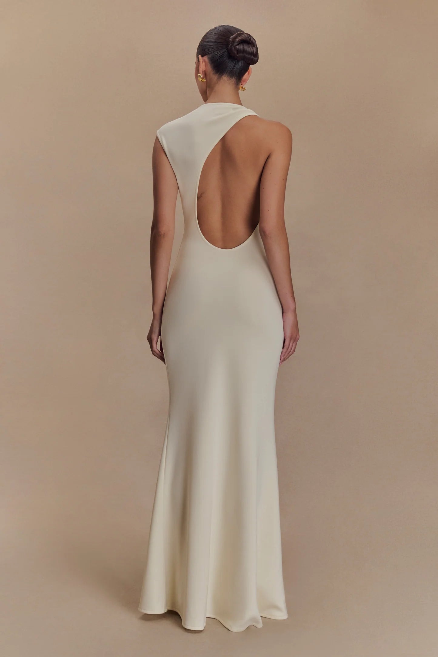 Scuba Jersey Cut Out Maxi Dress