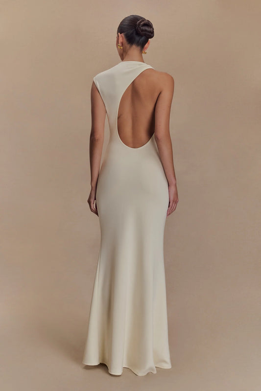 Scuba Jersey Cut Out Maxi Dress