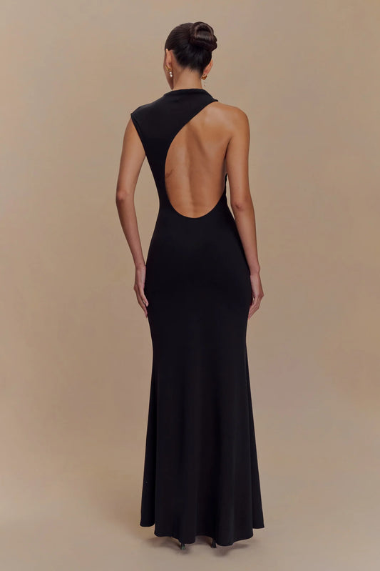 Scuba Jersey Cut Out Maxi Dress