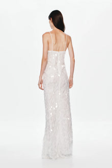 Spaghetti Strap Deep-V Sequin Dress