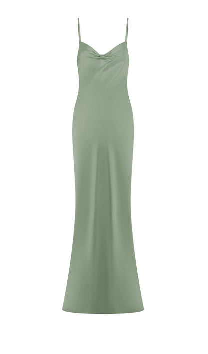 Sweetheart Satin Maxi Dress
