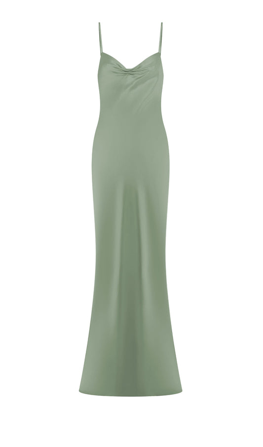 Sweetheart Satin Maxi Dress