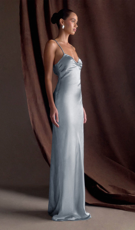 Sweetheart Satin Maxi Dress