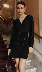 Combo With Wrap Bodice Mini Dress