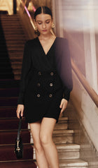 Combo With Wrap Bodice Mini Dress