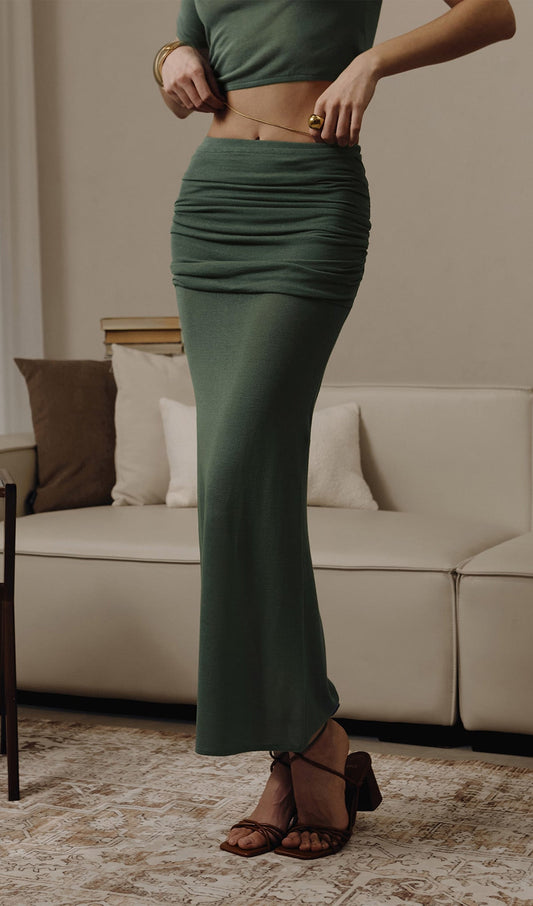 Short Sleeved Jersey Midi Skirt Sets