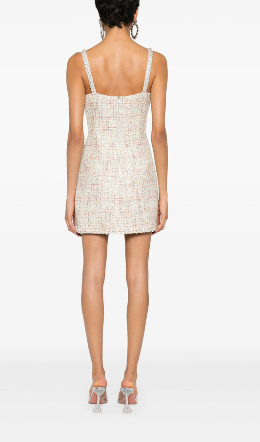 Embellished Boucle Mini Dress