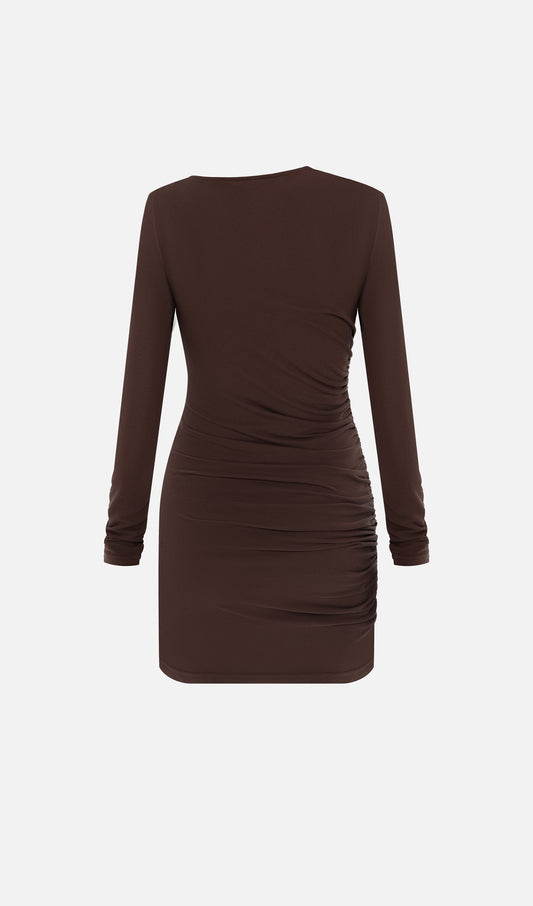 Jersey Pleated Mini Dress