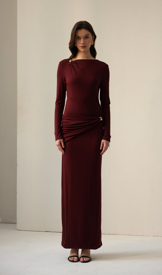 Jersey Seductive Fitted Maxi Dress