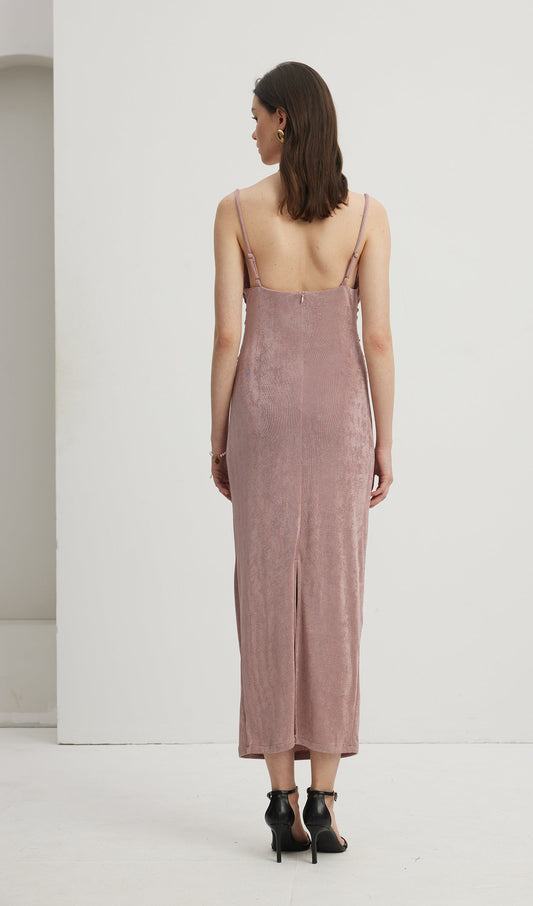 Gathered Draped Maxi Dress