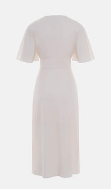 Loose Sleeve Midi Dress With A Train