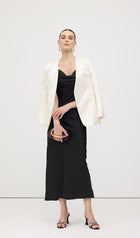 Satin V Neck Blazer