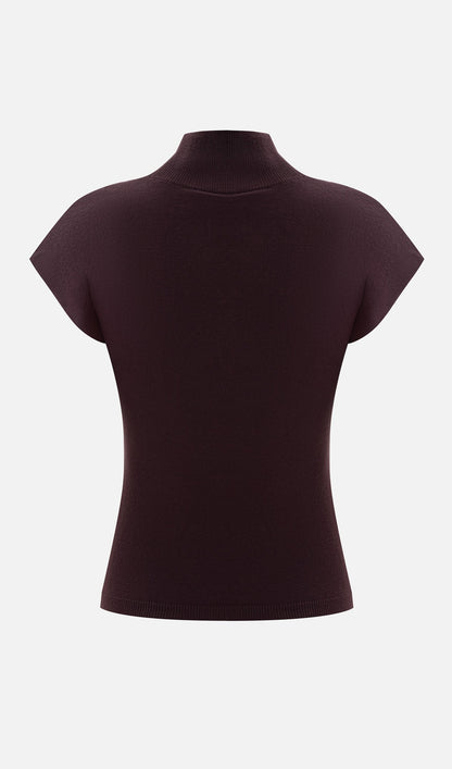 Sleeveless Knitted With Pleats Top