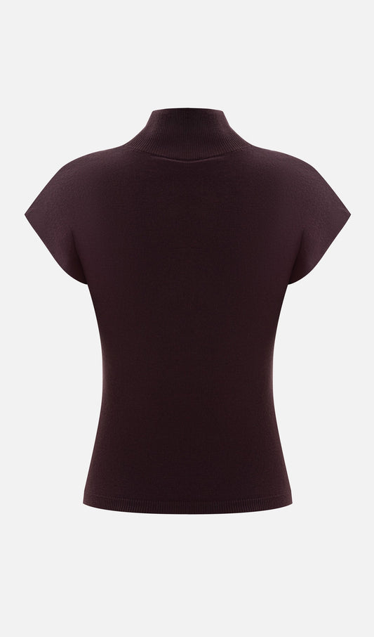 Sleeveless Knitted With Pleats Top