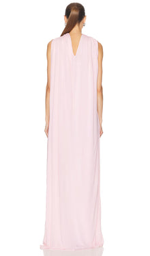 Twisted Georgette Gown Maxi Dress