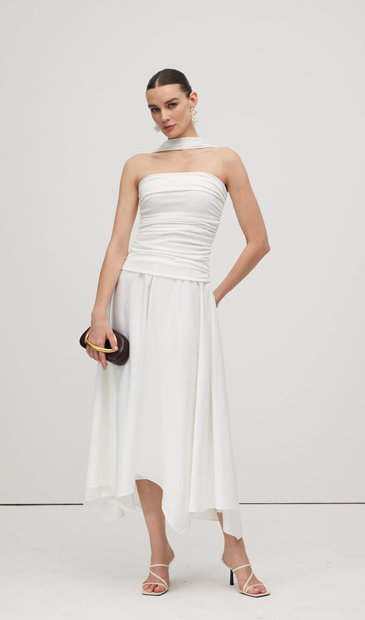 Halter Neck Tube Midi Dress