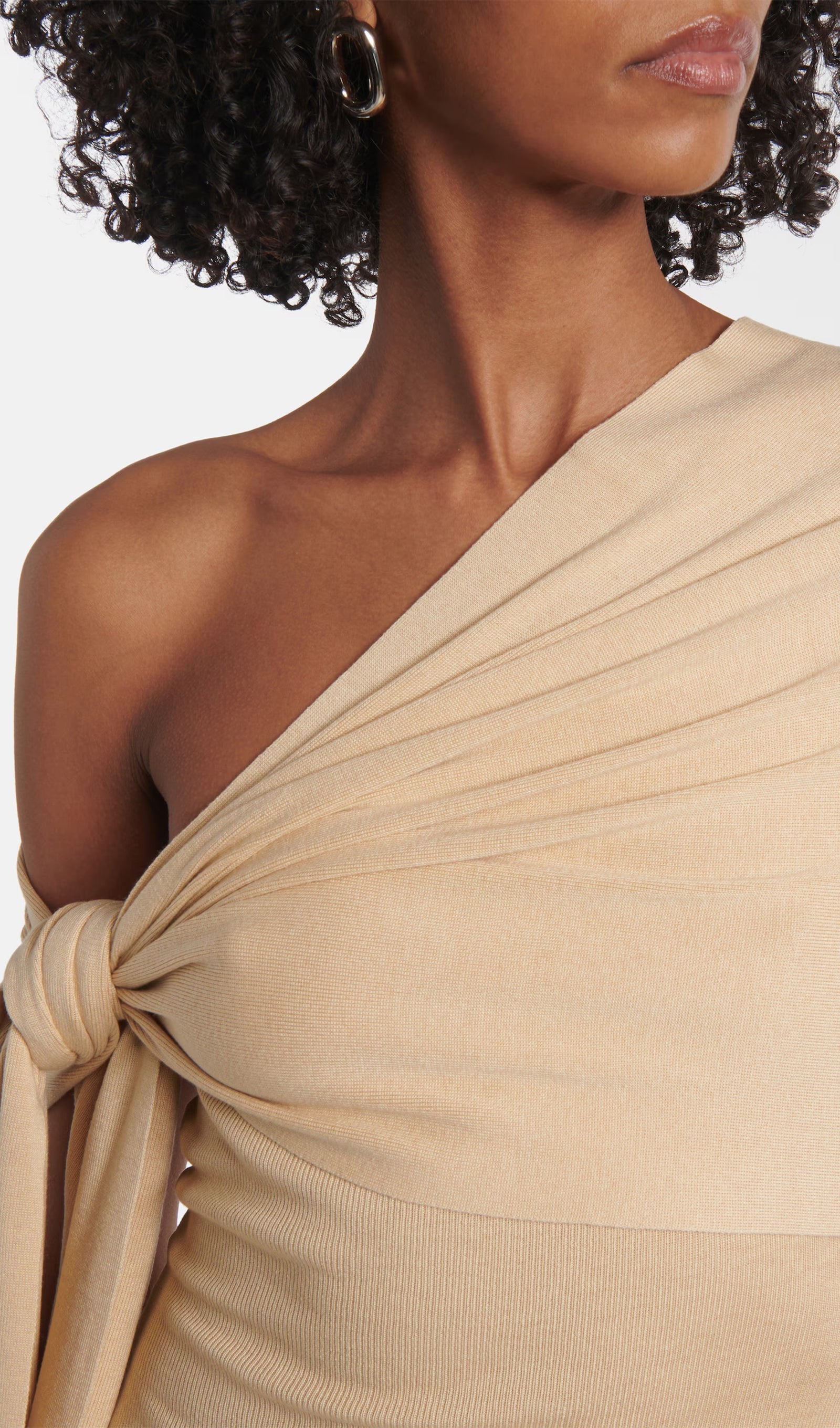 One Shoulder Lace Up Mini Dress