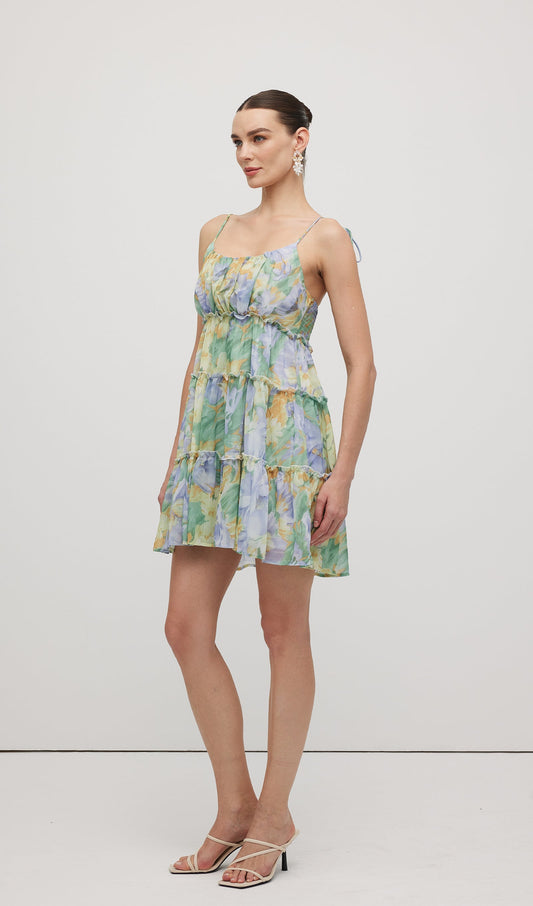 Floral Printed Smocked Mini Dress