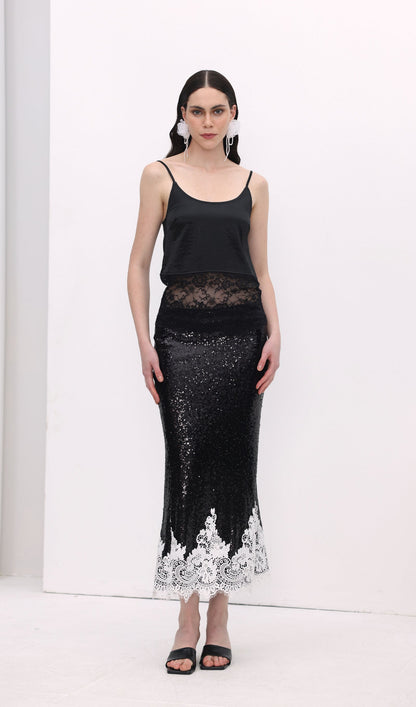 Solid Lace Crop Top