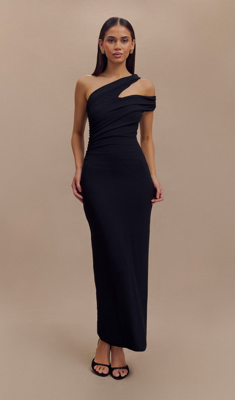 One Shoulder Modal Midi Dress