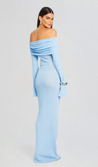 Off Shoulder Slim Fit Maxi Dress