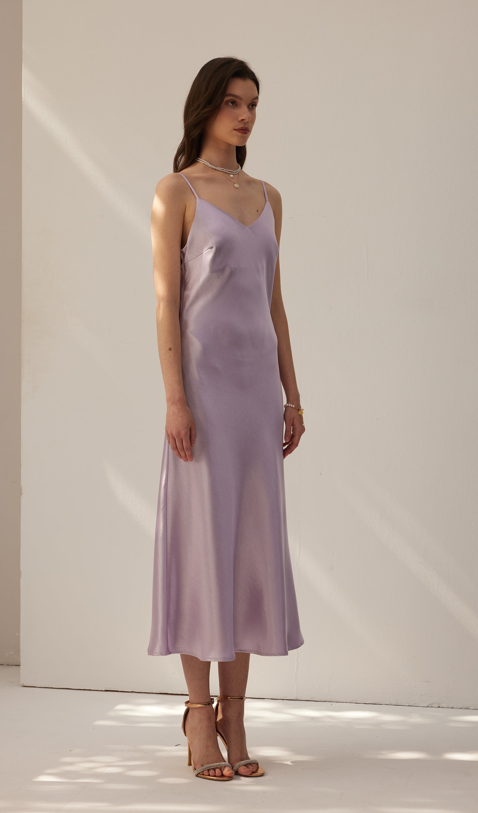 Satin Vest Midi Dress
