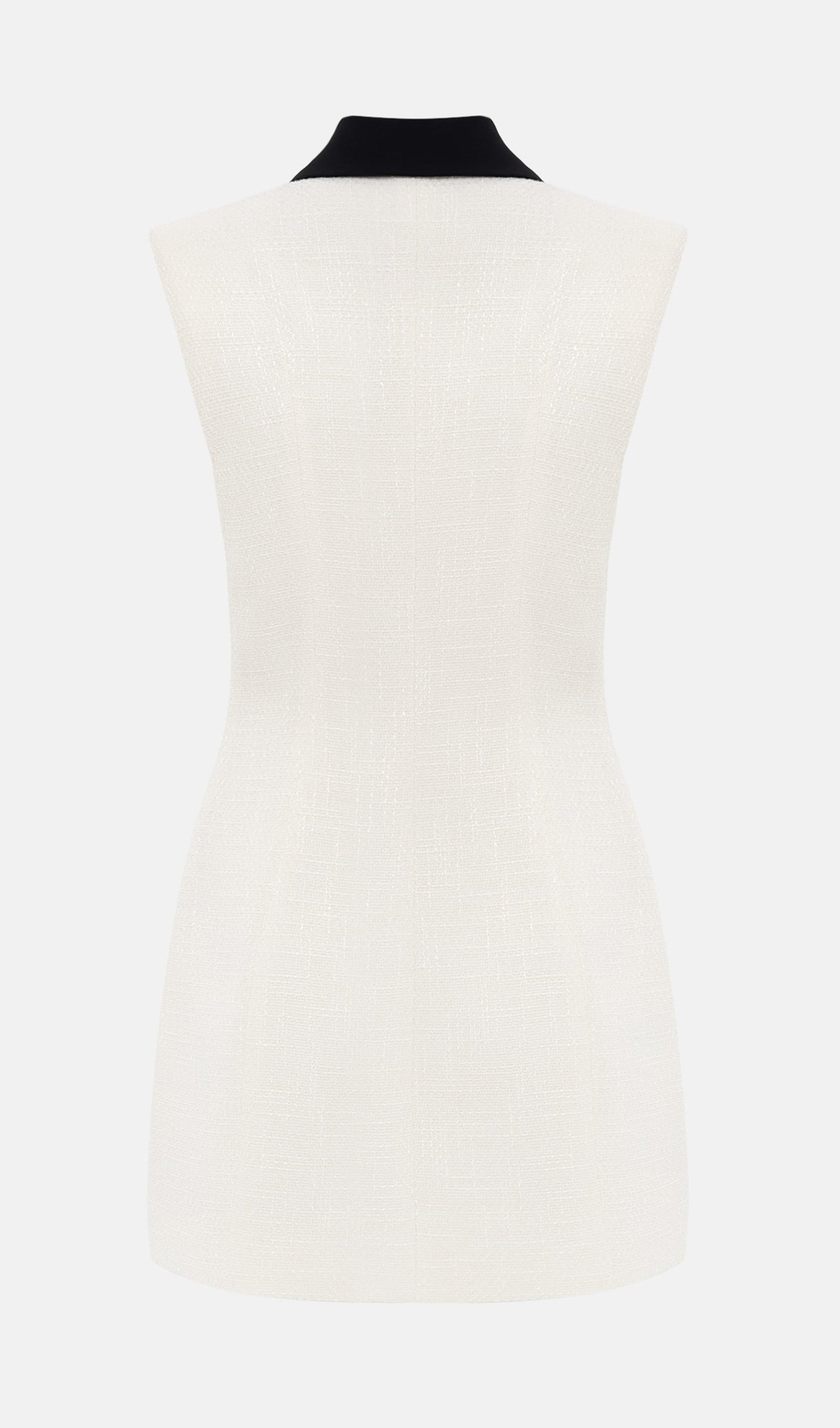 Tweed Contrast Collar Mini Dress