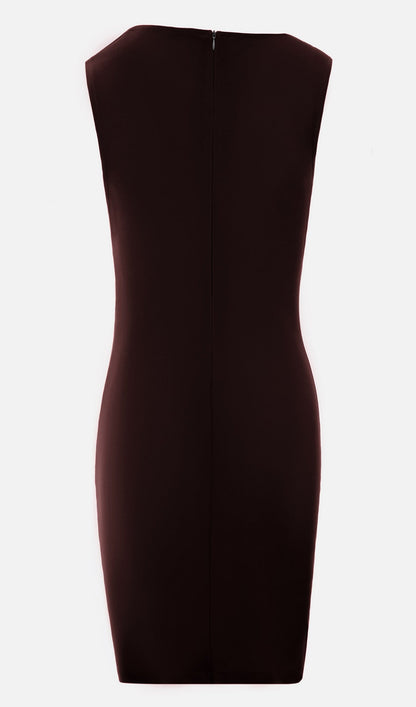 Asymmetric Shoulder Wide Band Mini Dress