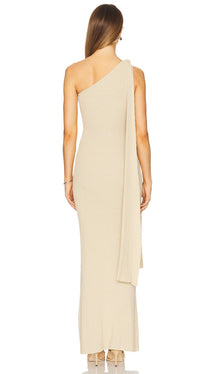 One Shoulder Tie Maxi Dress
