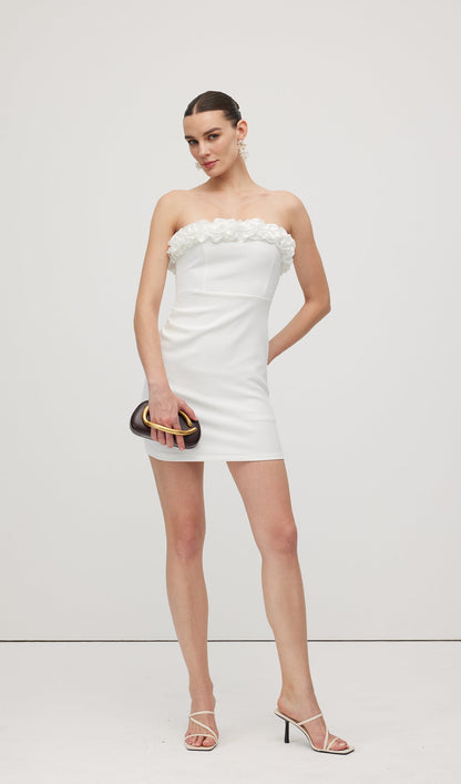 Solid Petal Mini Dress