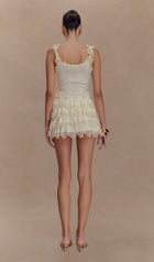 Lace Ruffle Knit Top