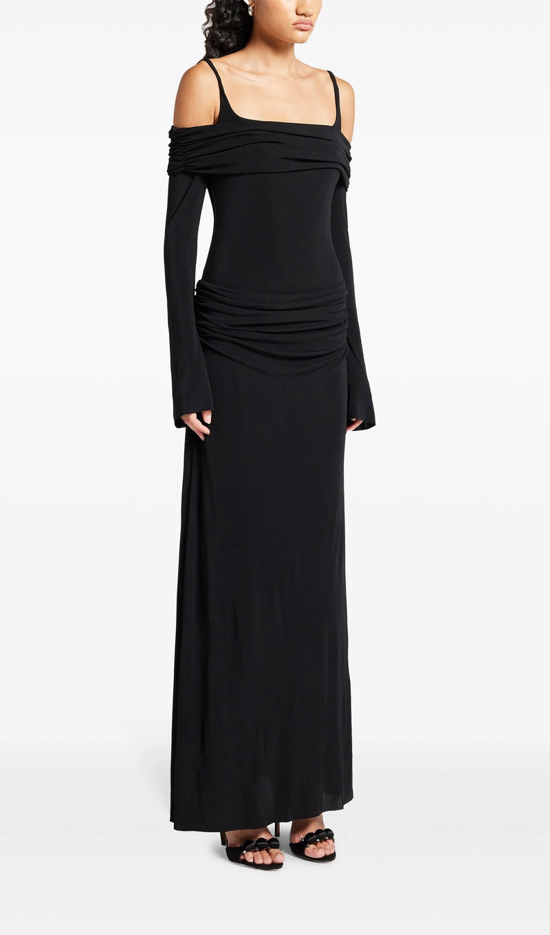 Off Shoulder Slip Maxi Dress