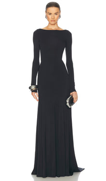 Jersey Open Back Maxi Dress