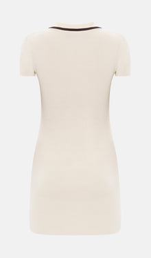 Knitted With Contrast Edge Mini Dress