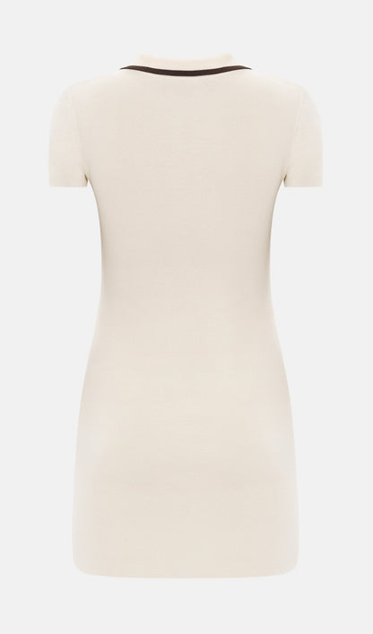 Knitted With Contrast Edge Mini Dress